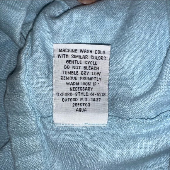 220 Hickory Light Blue Sleeveless Linen Blend 2-Piece Set – Size Large - Picture 11 of 12